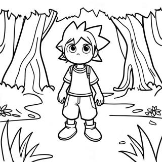 Sora In A Magical Forest Coloring Page 68683-55196