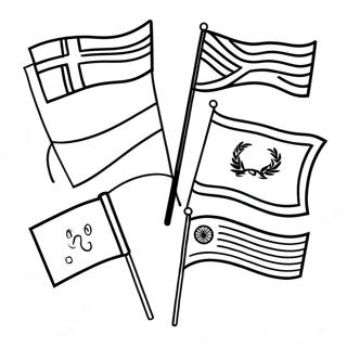 Colorful Country Flags Coloring Page 68693-55201