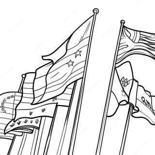 Colorful Country Flags Coloring Page 68693-55203