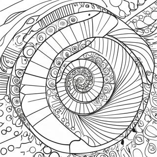 Fibonacci Spiral Coloring Page 68722-55218