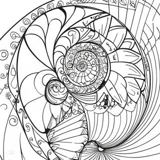 Fibonacci Spiral Coloring Page 68722-55219