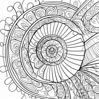 Fibonacci Spiral Coloring Page 68722-55220