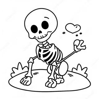 Cute Animal Skeleton Coloring Page 68763-55253