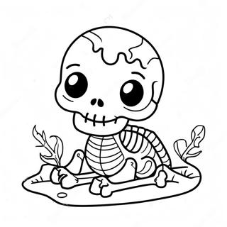 Cute Animal Skeleton Coloring Page 68763-55254