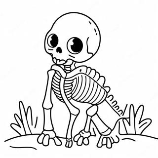 Cute Animal Skeleton Coloring Page 68763-55255