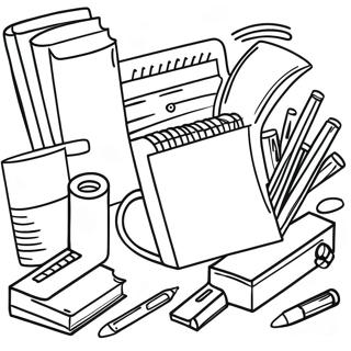 Office Supplies Coloring Page 68772-55263