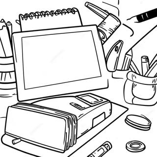 Office Supplies Coloring Page 68772-55264