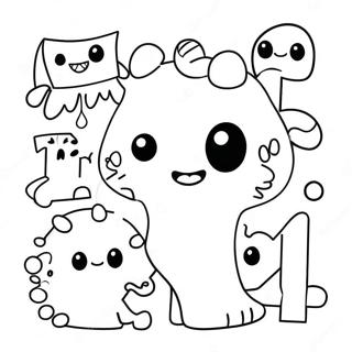 Cute Monster Letters Coloring Page 68783-55278