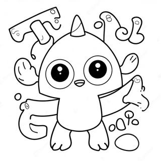 Cute Monster Letters Coloring Page 68783-55279