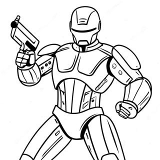 Robocop In Action Coloring Page 68833-55314