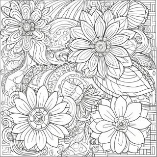 Intricate Floral Patterns Coloring Page 68843-55321