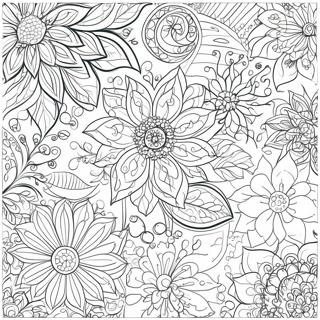 Intricate Floral Patterns Coloring Page 68843-55323