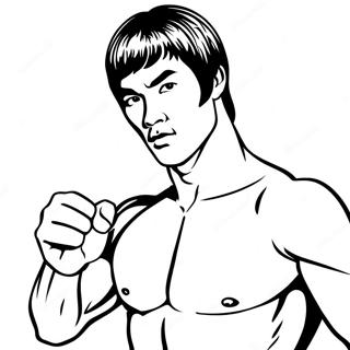 Bruce Lee In Action Coloring Page 68853-55357