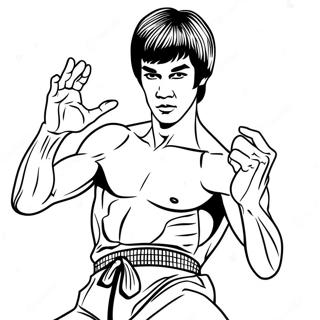 Bruce Lee In Action Coloring Page 68853-55359