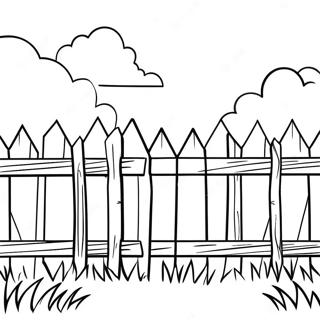 Fence Coloring Pages