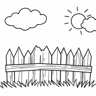 Simple Wooden Fence Coloring Page 68862-55330