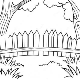 Simple Wooden Fence Coloring Page 68862-55331