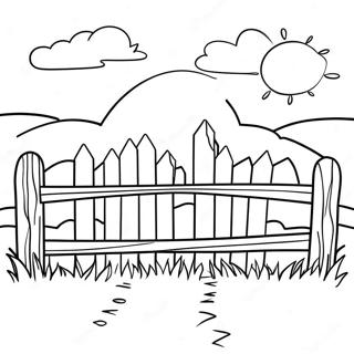 Rustic Farm Fence Coloring Page 68863-55334