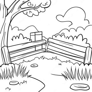 Rustic Farm Fence Coloring Page 68863-55335