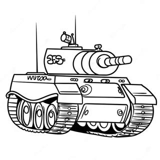 Realistic Tiger Tank Coloring Page 68883-55349