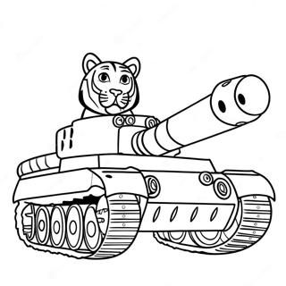 Realistic Tiger Tank Coloring Page 68883-55352