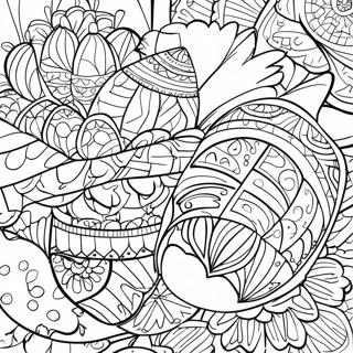 Colorful Pysanky Designs Coloring Page 68893-55364