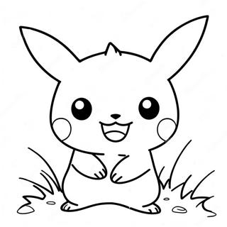 Chibi Pikachu In Action Coloring Page 68903-55376