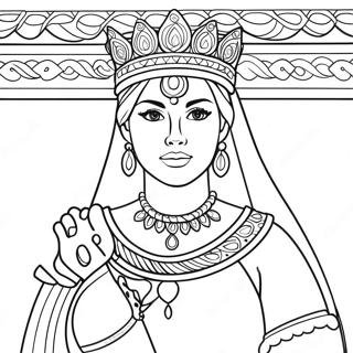 Brave Queen Esther Coloring Page 6892-5665