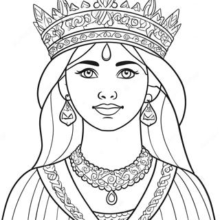 Brave Queen Esther Coloring Page 6892-5666