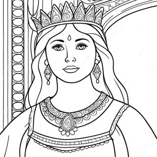 Brave Queen Esther Coloring Page 6892-5668