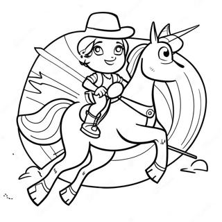 Jessie Riding Bullseye Coloring Page 68943-55409