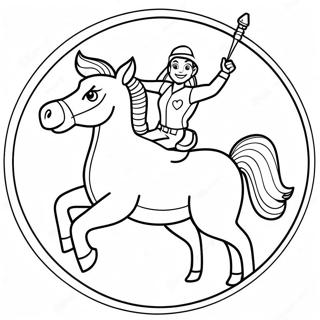 Jessie Riding Bullseye Coloring Page 68943-55412