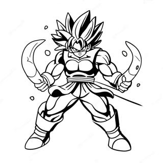 Bardock In Epic Battle Coloring Page 68953-55408