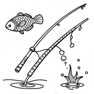 Fishing Pole Coloring Pages