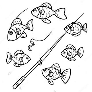 Fishing Pole Coloring Pages