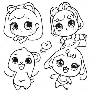 Cute Ddlg Characters Coloring Page 69013-59620