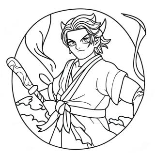 Rui Demon Slayer Coloring Pages