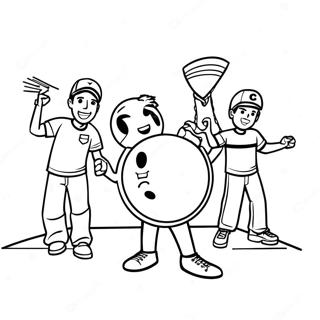 Dude Perfect Trick Shot Coloring Page 6902-5674