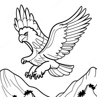 Majestic Eagle Soaring Coloring Page 69043-55475