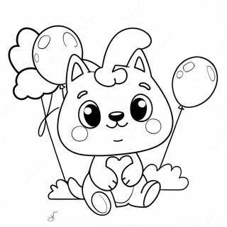 Cute Lolbit With Balloons Coloring Page 69053-55487