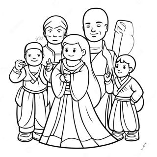 Enhypen Members Group Coloring Page 69063-55489