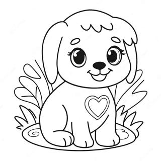 Cute Maggie With A Flower Coloring Page 69083-55507