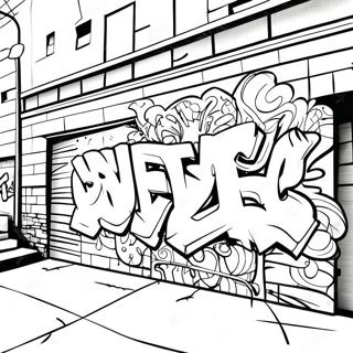 Gritty Urban Graffiti Coloring Page 69093-55511