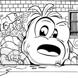 Gritty Urban Graffiti Coloring Page 69093-55512