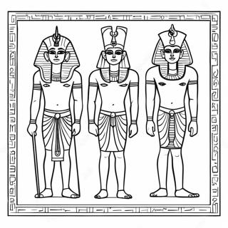 Colorful Egyptian Deities Coloring Page 69113-55529