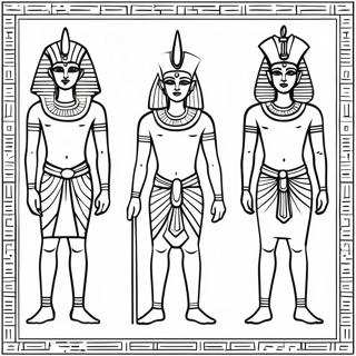 Colorful Egyptian Deities Coloring Page 69113-55530