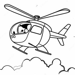 Paw Patrol Skye Helicopter Coloring Pages