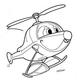 Skye Flying High In Her Helicopter Coloring Page 69123-55535