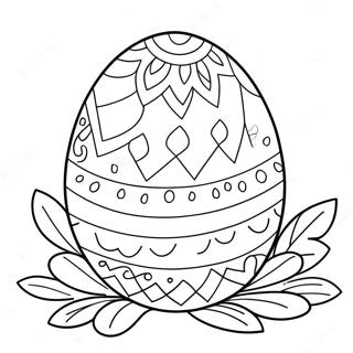 Adorable Easter Egg Coloring Page 69133-55548