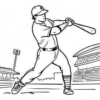 Sf Giants Player Swinging Bat Coloring Page 69153-55562